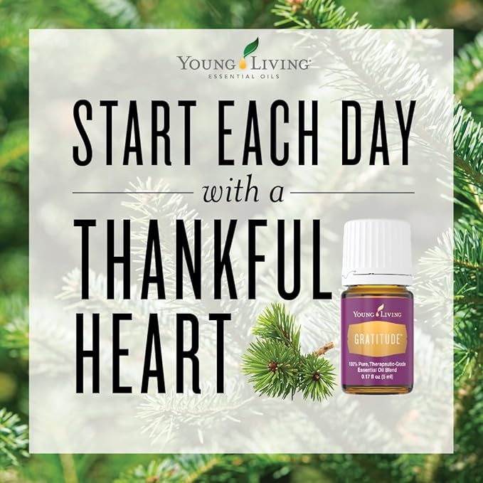 Young Living Essential Oil Blend | Refreshing & Soothing Aroma | 100% Pure Essential Oil for Home, Work, & Personal Use | Gratitude | 5 ml