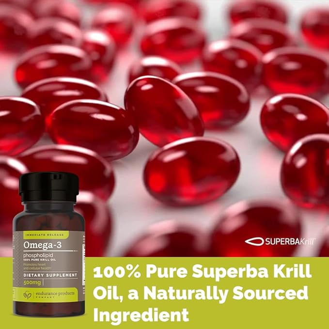 100% Pure Krill Oil - Omega-3s EPA, DHA and Astaxanthin - 1000mg Per Serving, 180 Softgels - Phospholipids Company
