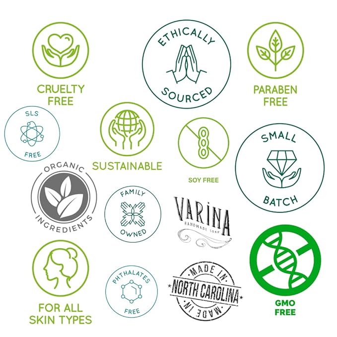 Varina Organic Sinus Soother Bar Soap - Gentle Cleansing for Sensitive Skin, Herbal and Mint - 3 Pack - Experience Healthy and Glowing Skin