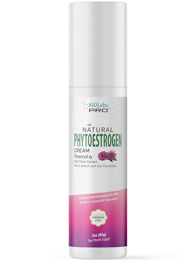 BIOLABS PRO Phytoestrogen Cream - Natural Plant Based Support, Hormone-Free Formula - Red Clover Extract, Black Cohosh & Soy Flavonoids - Two Month Supply - 3oz