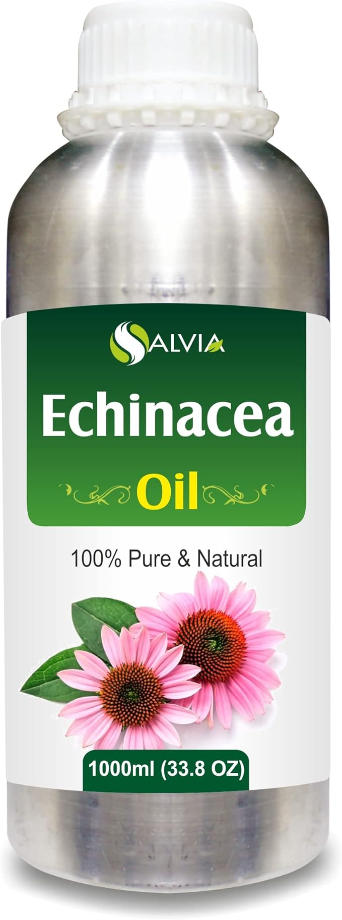 Salvia Power of Pure and Natural Echinacea Extract for Luxurious Hair and Skin Care - 1000 ml (33.8 fl oz) Pack of 1