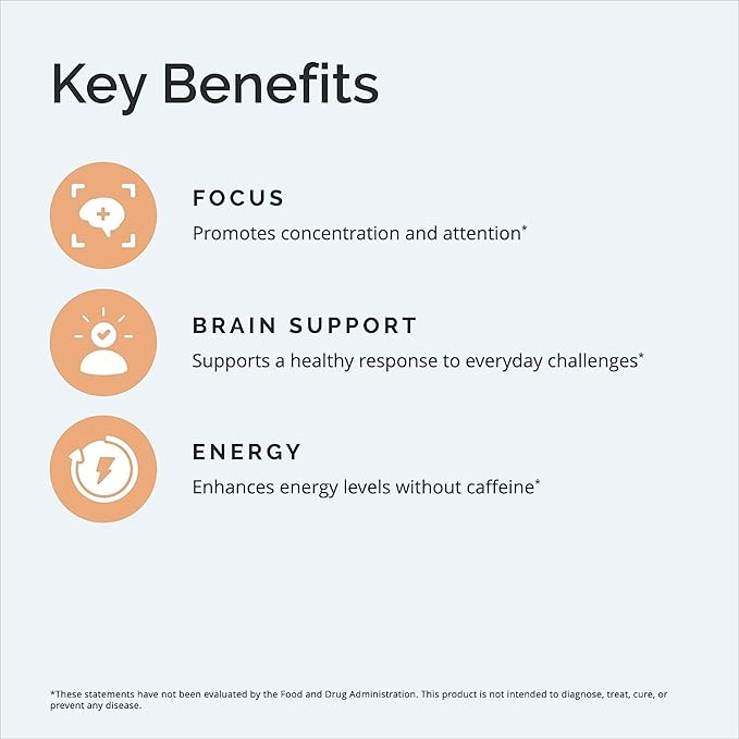 BRAINMD Dr Amen Focus & Energy - 120 Capsules, Pack of 2 - Promotes Concentration & Attention - Caffeine Free, Gluten Free - 60 Total Servings