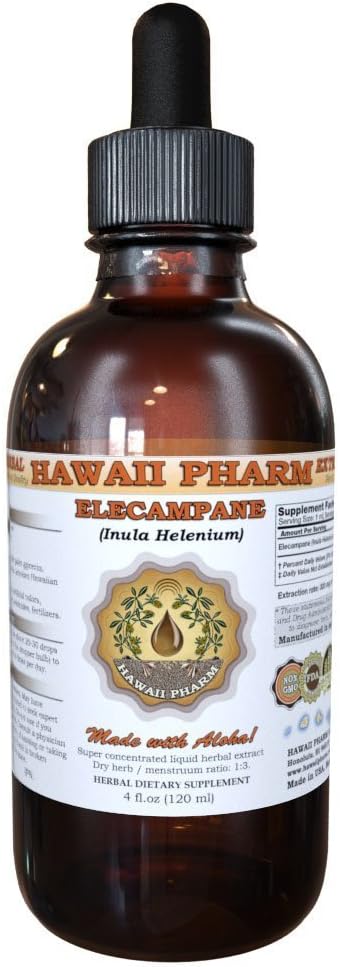 Elecampane Liquid Extract, Organic Elecampane (Inula Helenium) Tincture Supplement 2 oz