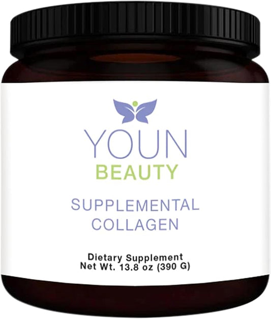 YOUN Beauty Supplemental Collagen Powder by Holistic Plastic Surgeon Dr. Anthony Youn, 30 Servings (Unflavored) – Fortigel, Fortibone & Verisol Multi-Collagen Peptides for Skin Health