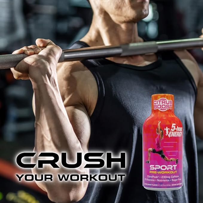 5-Hour Energy Extra Strength Sport Shots with Citrapeak, Citrus Boost Flavor, Pre-Workout 24 Count (1.93 fl oz)