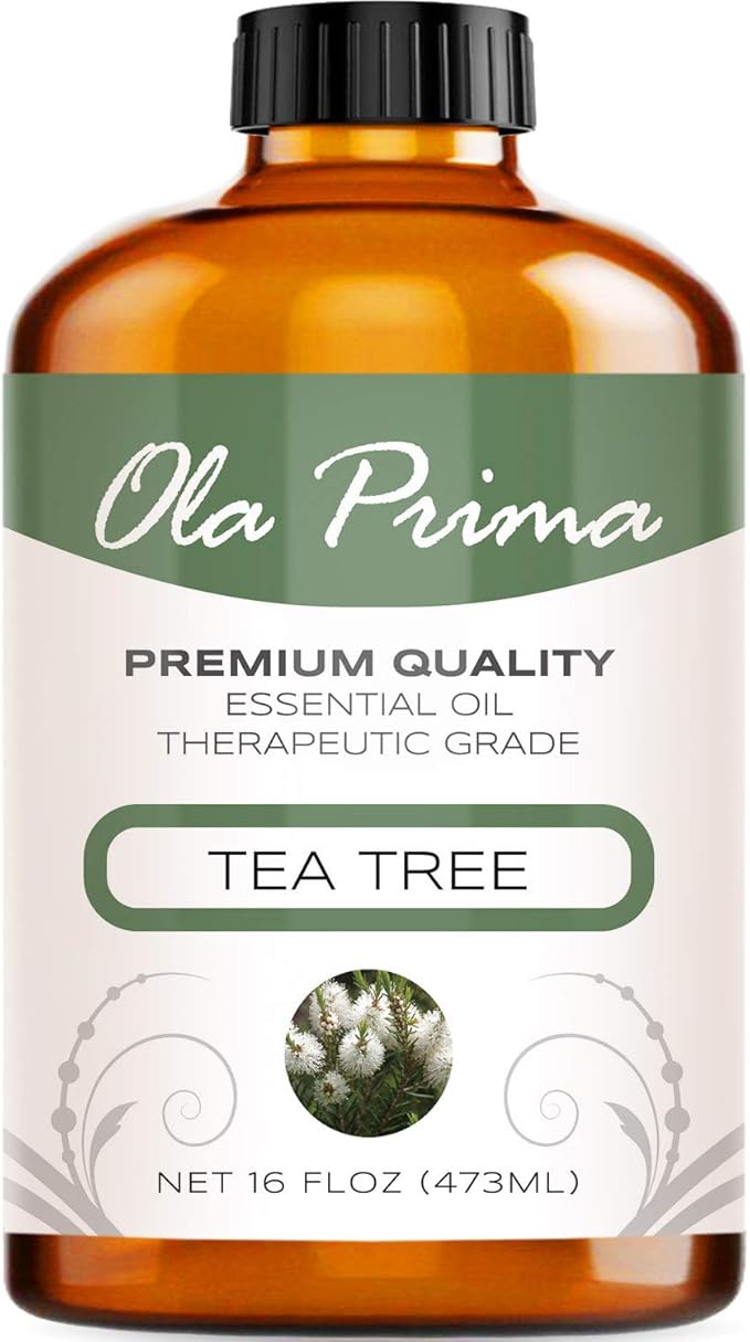 Ola Prima 16oz Tea Tree Essential Oil – Therapeutic Grade Bulk for Soap and Candle Making - Tea Tree Oil
