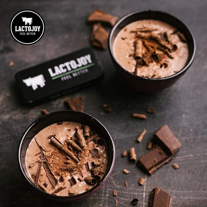 LactoJoy Lactase Pills 14,500 I 80 Pieces I Powerful Lactase Enzymes for Lactose Intolerance I Ultra Pure Lactase for Improved Digestion I No Silicon Dioxide, No Artificial Flavors, No Sucralose