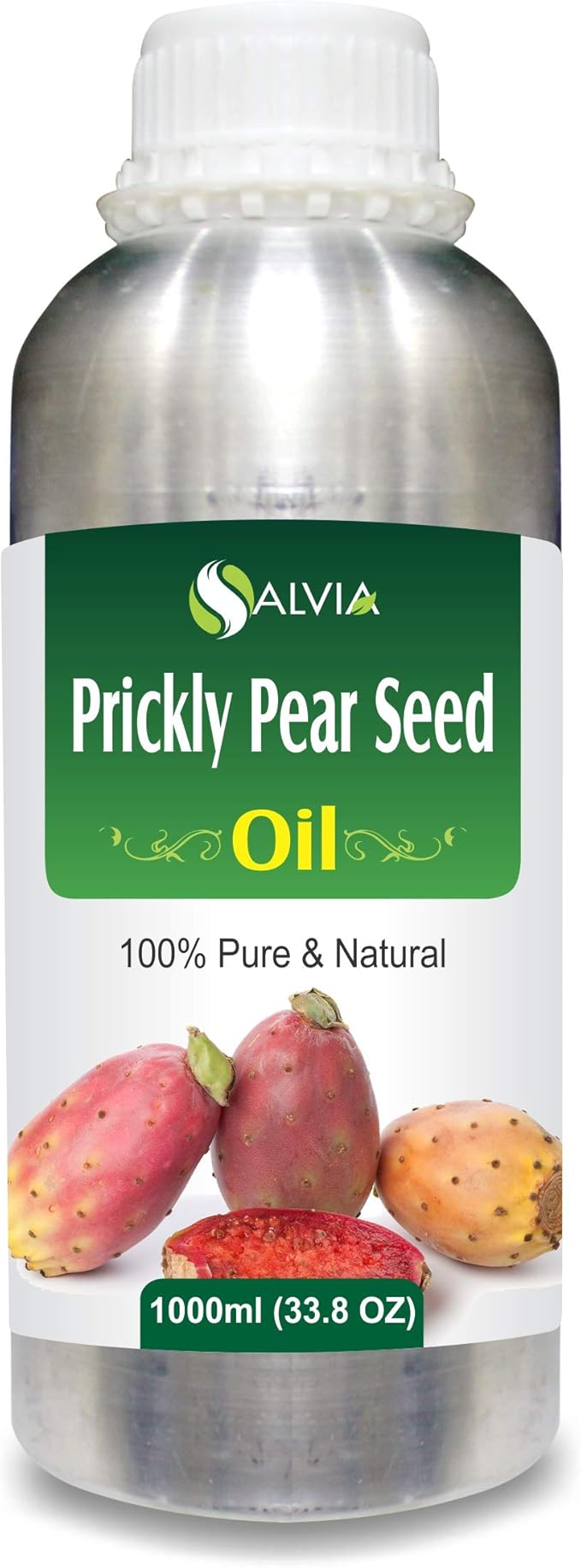Bulk Prickly Pear Seed Oil (Opuntia Ficus-Indica) 100% Pure & Natural - Undiluted Uncut Essential Oil - Aromatherapy Massage Oil (1000 ML)