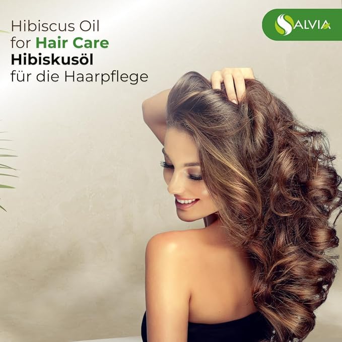 Hibiscus Oil (Hibiscus Sabdariffa L) Therapeutic Essential Oil by Salvia Amber Bottle 100% Natural Uncut Undiluted Pure Cold Pressed Aromatherapy Premium Oil 15ML