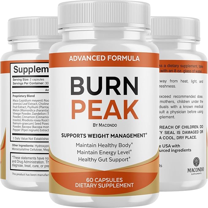 (2 Pack) BurnPeak Capsules - Official BurnPeak Advanced Supplement Premium Formula, Natural BurnPeak Support Capsules for Overall Health & Wellness, BurnPeak Pills Reviews, 120 Capsules for 2 Months