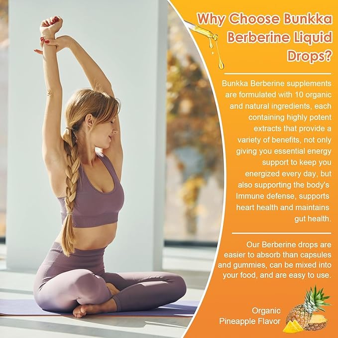 (2 Pack) Berberine Supplement, Berberine Liquid Drops with Ceylon Cinnamon, Bitter Melon, Sugar-Free & Vegan Supplement Supports Immune System & Gastrointestinal Care - 4 FL Oz