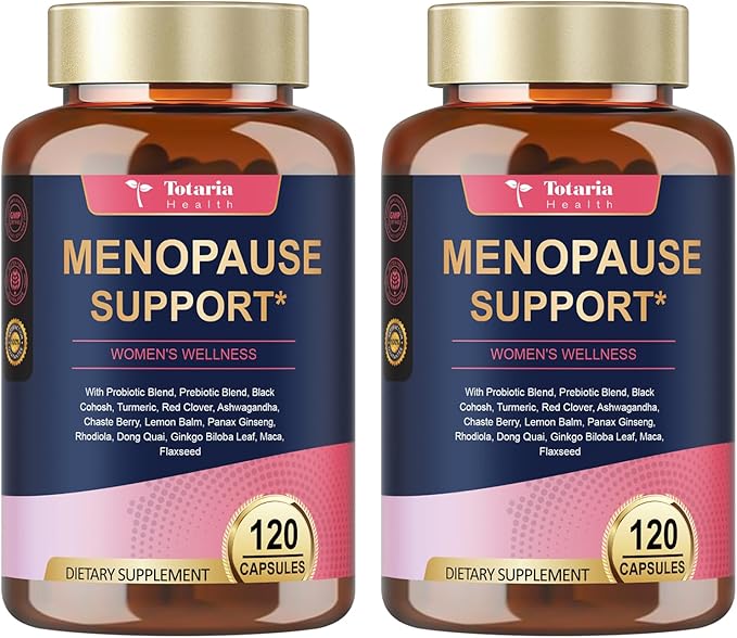 2 Packs, Complete Menopause Supplements for Women, 40-in-1 Hormone Balance for Women Night Sweats Relief*, Hot Flashes, w/Black Cohosh, Probiotics, DIM, Vitex, Dong Quai, Red Clover