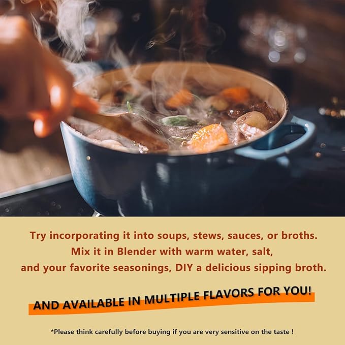 Zammex Pure Grass Fed Beef Bone Broth Protein Powder,20g Protein, Hydrolyzed Collagen Supplement for Healthy Skin,Nails,Hair,Joints, Non-GMO,Gluten Free,Paleo & Keto Friendly, Great in Soup