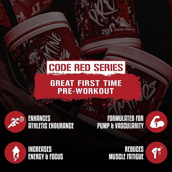 5% Nutrition Code Red Series Pre Workout Powder for Men & Women | Energy, Pump, Power, Protein Synthesis & Focus | 300mg Caffeine, L-Citrulline, Glycerol, Taurine, Alpha GPC, Huperzine (Fruit Punch)