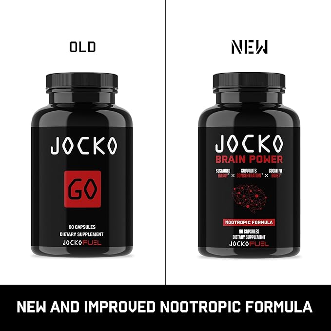 Jocko Fuel Brain Power - Nootropic Dietary Supplements for Memory & Focus wiht L Theanine, L Carnitine- Energy & Focus Supplement (90 Capsules)