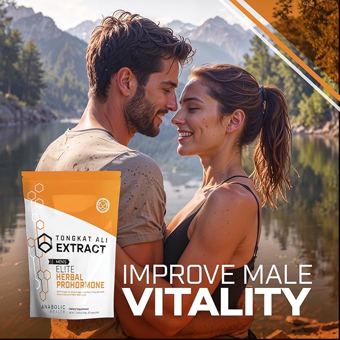 Yellow Tongkat Ali Extract (Eurycoma Longifolia) – Natural Testosterone & Vitality Support, Enhances Energy, Stamina, Muscle Growth & Performance – 80 Capsules