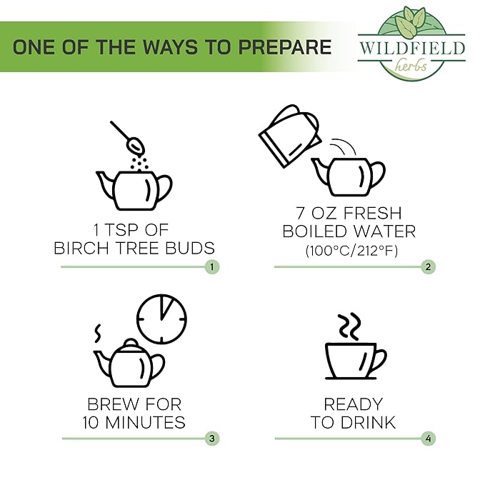 1.8 oz. Birch Leaf & Birch Tree Buds Crushed Dried Herbal Tea (Betulae Gemmae) - 50g Betula Pendula Roth Herb Tea Te De Abedul
