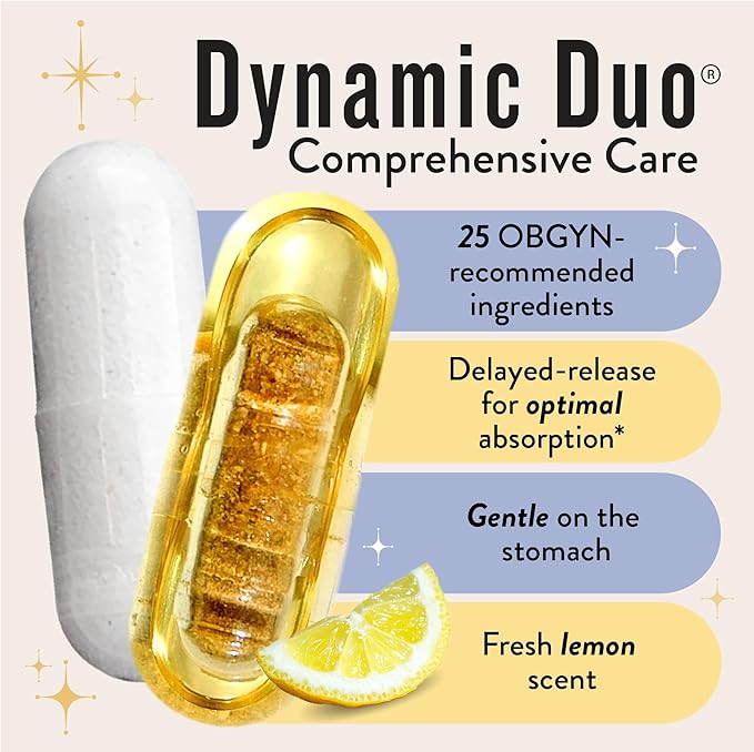 Legendairy Milk Dynamic Duo® Prenatal 2-in-1 Prenatal Vitamins for Women - Morning & Night Prenatal Vitamins with DHA and Methylated Folate - 25 Vitamins & Minerals for Every Stage, 30 Day Supply