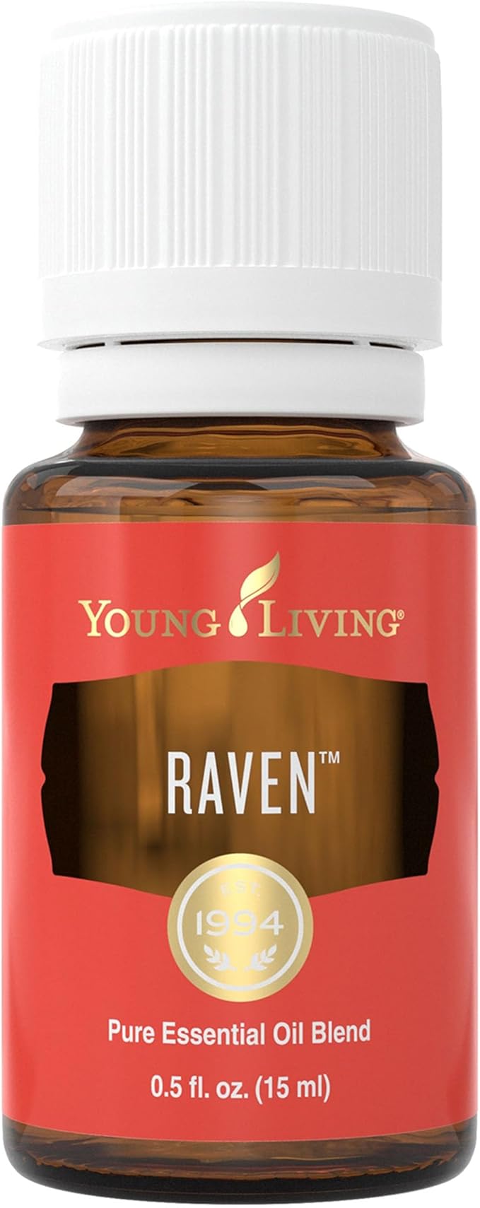 Young Living - Raven Essential Oil Blend 15 ml | Natural Breathing Support with a Cool Minty Aroma | Chest and Throat Relief | Inhalation Therapy | Aromatherapy Diffuser