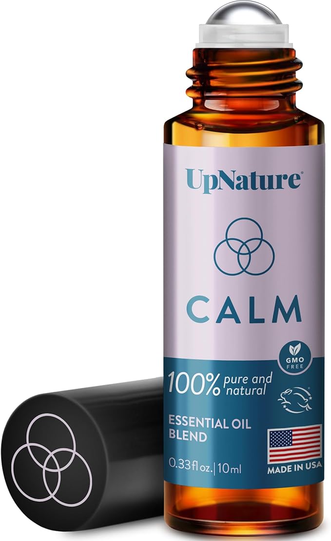 UpNature Calm Essential Oil Roll On - Self Care Relaxation Gifts for Women - 100% Natural Stress Relief Aromatherapy Blend