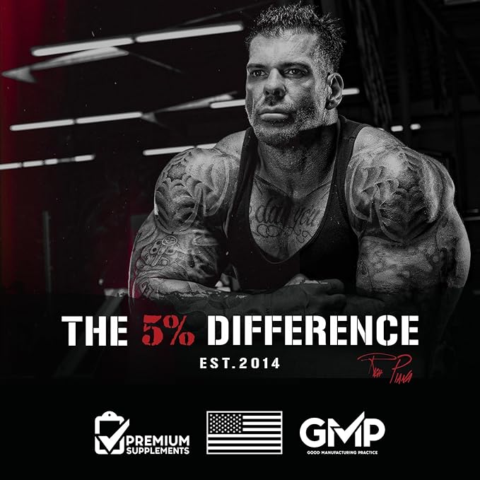 5% Nutrition Rich Piana Reloaded High Stim Pre-Workout | Ultra Energy, Focus, Pumps, Power & Endurance | Citrulline, GlycerSize, Nitrosigine, Creatine, Choline, Huperzine A (Fruit Punch)