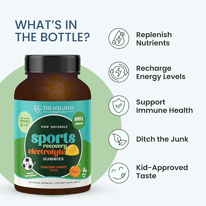 Kids Naturals Sport Recovery Gummies – Daily Wellness Support | 60ct (1 Month Supply)