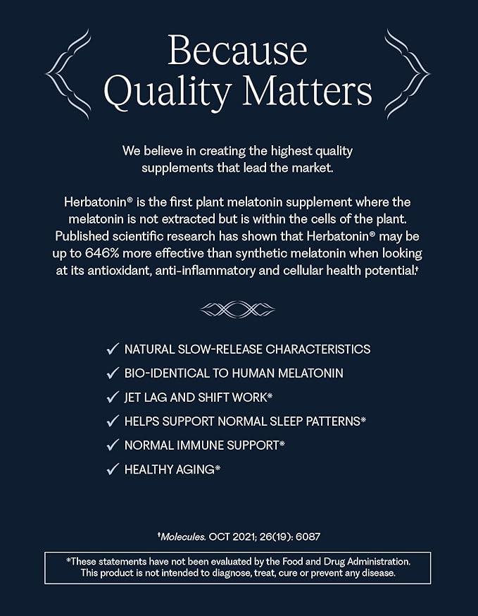 3mg - The First Natural Plant Melatonin Adult Sleep Aid, Circadian Rhythm Support for Jet Lag, Shift Work, General Sleeplessness – (Includes 2 Travel Packs: 30 Pure Vegan Capsules)