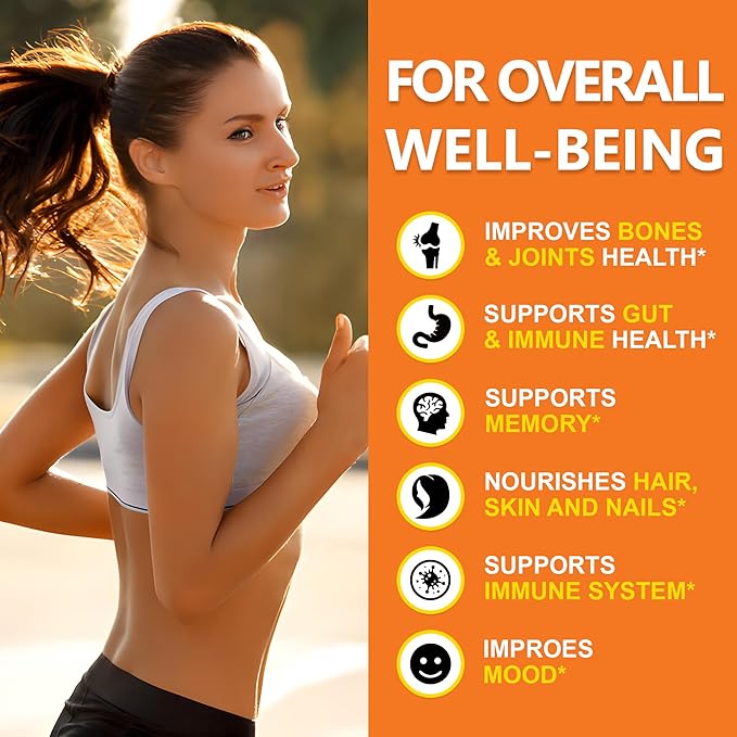 Zammex 100% Grass-Fed Beef Bone Broth Protein Powder, 20G Protein, Hydrolyzed Collagen Peptides Type 1&3, Supports Healthy Skin, Nails, Hair, Joints, Non-GMO, Gluten Free, Paleo & Keto Friendly