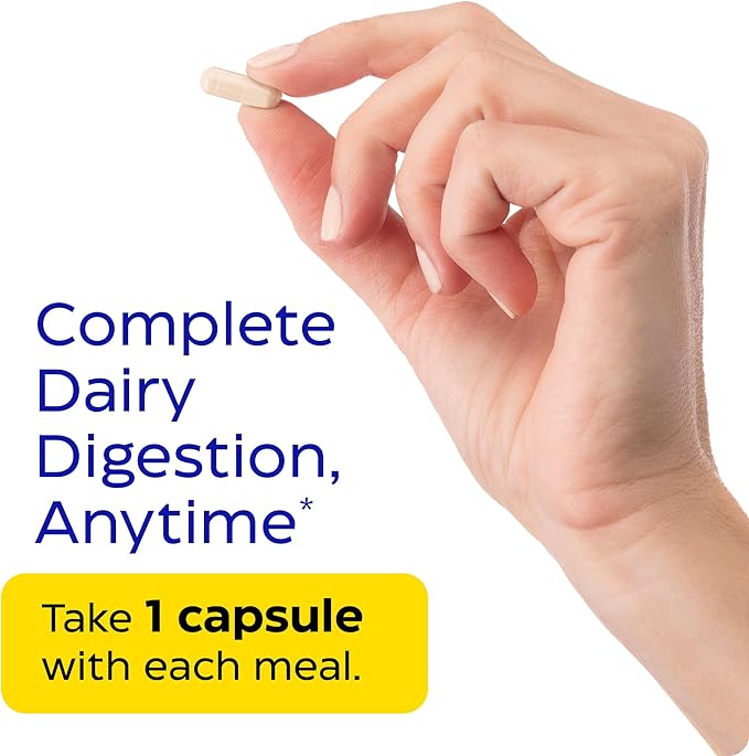 Enzymedica Lacto, Advanced Lactase Pills for Dairy Support, Helps Break Down Lactose, Casein & Fat, Dairy Relief Pills, Vegan, 30 Capsules