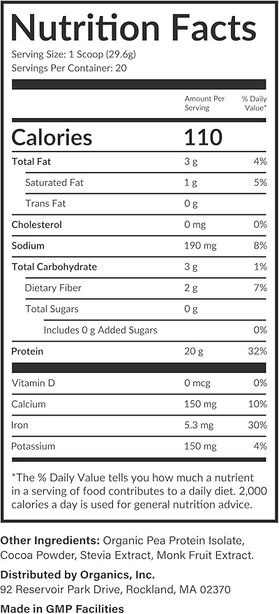 Beam Vegan Protein Powder – Organic Pea Protein Isolate, 20g Plant-Based Protein per Serving, Third-Party Tested, No Added Sugar, Dairy Free, Soy Free, Gluten Free, 20 Servings, Chocolate