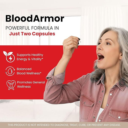 (2 Pack) BloodArmor Capsules - Official Blood Armor Supplement Pastillas, All Natural, Advanced Multivitamin Formula for Optimal Health & Wellness - 120 Capsules for 2 Months