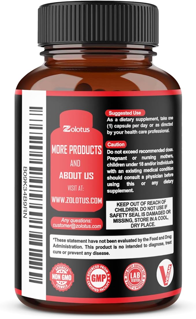 Zolotus 2 Packs Tribulus Terrestris with Maca Root Ashwagndha Root, Panax Ginseng - 6 Months Supply