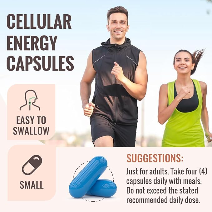 2326 MG Mitochondrial Supplements with ATP, Vitamins, CoQ10 & PQQ, More Effective Than Creatine HMB & Nitric Oxide, Energy, Endurance, Strength, Recovery & Muscle, Organic, 720 Capsules