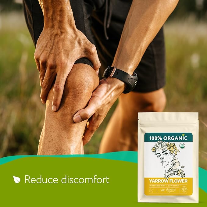 Yarrow Flower Tea Organic (4oz.)- Dried Yarrow Herb Loose Leaf - Herbal Tea to Support Healthy Immune Function & Relaxation