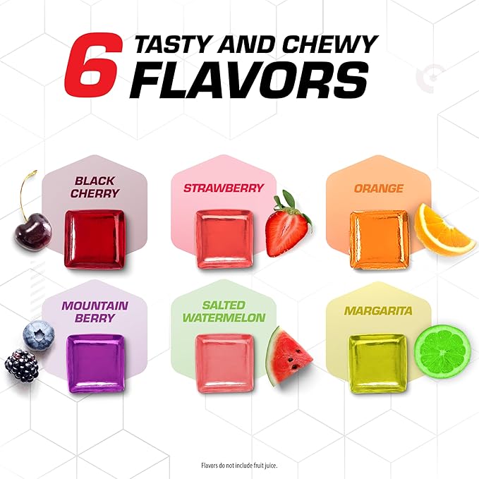 CLIF BLOKS - Energy Chews - Variety Pack - Non-GMO - Plant Based - Fast Fuel for Cycling and Running - Quick Carbohydrates and Electrolytes - 2.12 oz. Packets (12 Count)