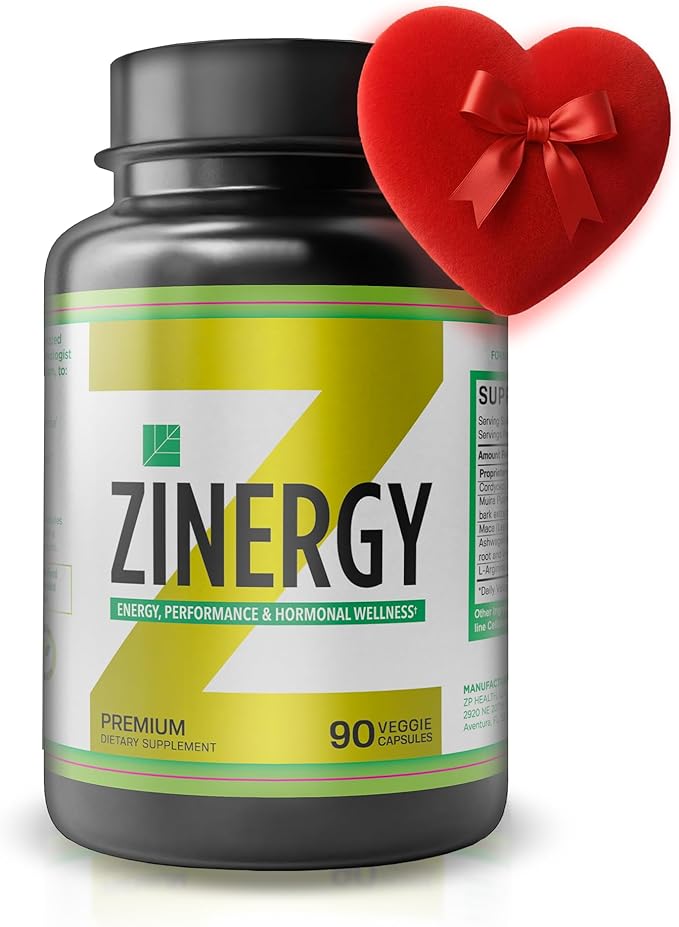 Dr. Zisman ZINERGY Natural Energy & Vitality Support – All-Natural Formula for Men and Women – Enhances Energy Levels & Hormonal Balance – 60 Premium Capsules