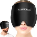 General Medi Headache & Migraine Ice Wrap Cap, Cold Therapy Migraine Relief Hat, Headache Ice Hat Cold Compress, Great for Puffy Eyes, Tension, Sinus & Stress Relief (Black)