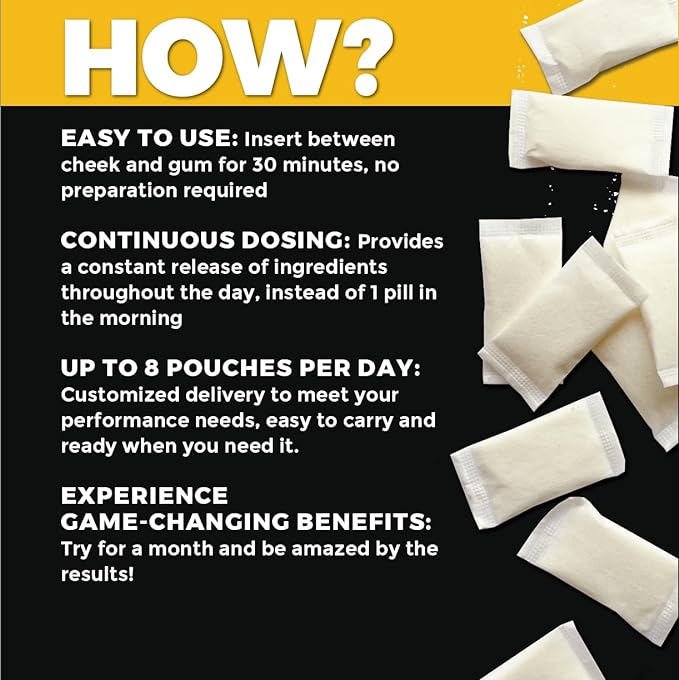 Fully Loaded Alpha Fuel Nootropic Pouches (Mint Fuel) - 5 Cans, 15 Pouches per can - Nootropic Energy Pouches with Caffeine, Alpha GPC, Tyrosine, Taurine, Guarana and More.