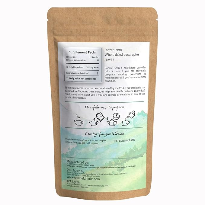 4 oz Dried Eucalypt Leaves Dry Herbal Tea (Eucalyptus) 113g Long Big Eucalyptus Leaf Herb Hojas De Eucalipto