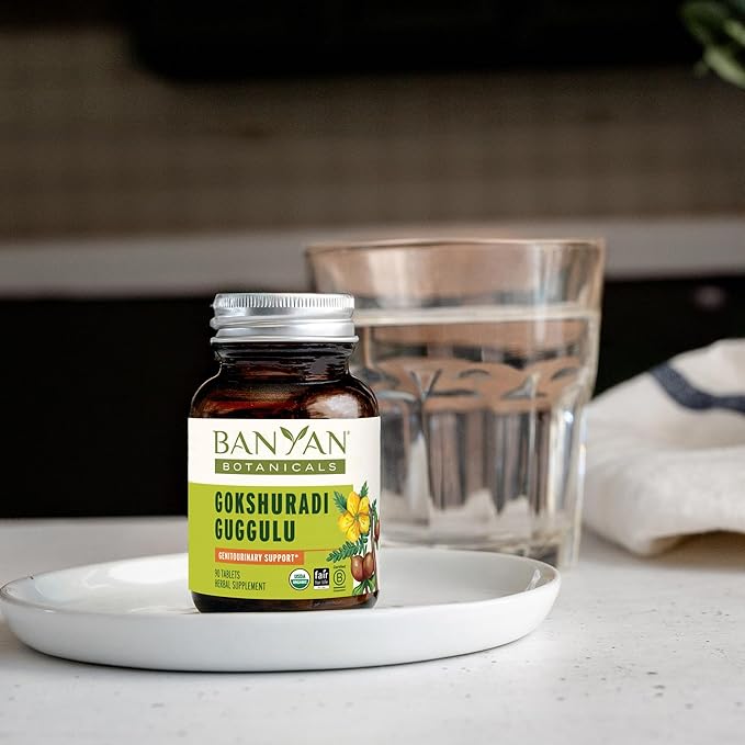 Banyan Botanicals Gokshuradi Guggulu Tablets – Organic Ayurvedic Supplement with Guggulu Resin & Gokshura – Support Urinary Tract Health* – 90 Tablets – Non-GMO Sustainably Sourced Vegan Fair for Life