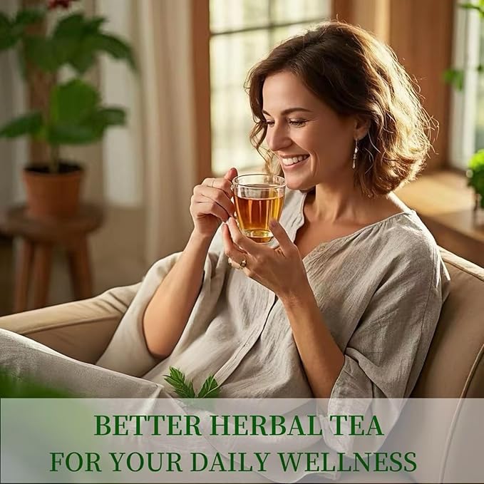 25 Organic Sleep Tea Bags for Bedtime,Chinese Barley Tea Blend 8 Premium Natural Herbs-Sour Jujube Seed,Goji berry, Jujube dates,Sleepytime Tea for Daily Wellness,Caffeine-Free, NON-GMO