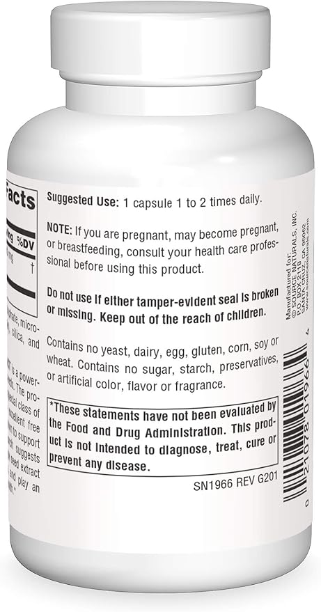 Source Naturals Grape Seed Extract, Proanthodyn 100 mg Antioxidant Protection & Supports Healthy Aging Brain - 120 Capsules