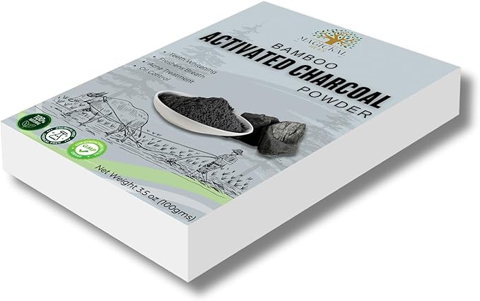 Activated Charcoal Powder 3.5 oz Fine Bamboo Charcoal Powder for Baking, Teeth Cleaning, and Beauty