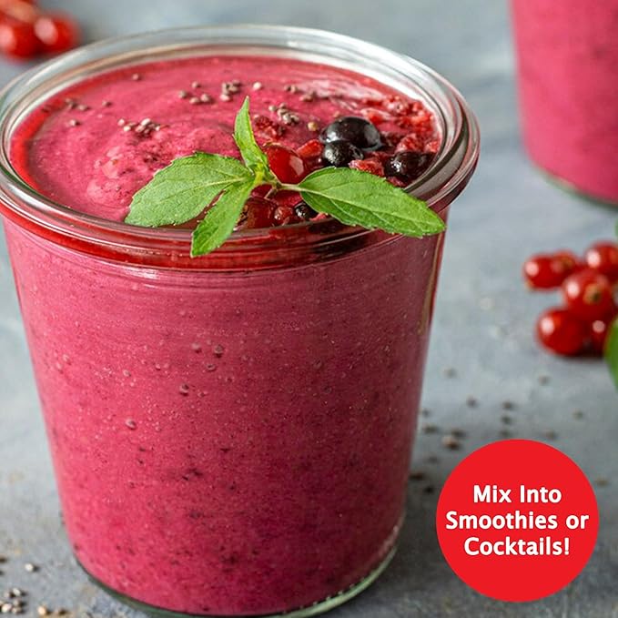 Let'z Go Clean Energy Drink Mix – Natural Caffeine Packets, Vitamins C + D, Electrolytes, Sugar-Free, Zero Calories | Anytime Energy | 15 Count (Mixed Berry)