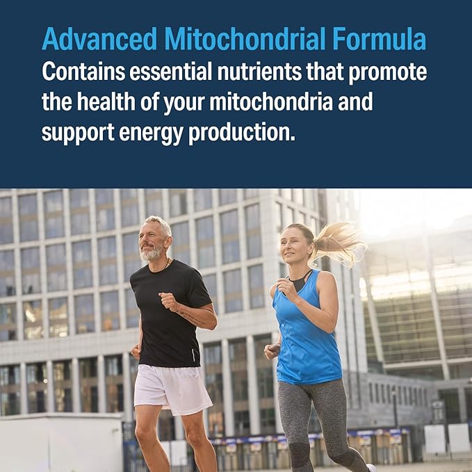 – Advanced Mitochondrial Formula Support Supplement, Healthy Aging, Repair, Energy Optimizer with CoQ10, PQQ, Alpha Lipoic Acid, Gluten Free, Vegan, Non GMO (60 Tablets)