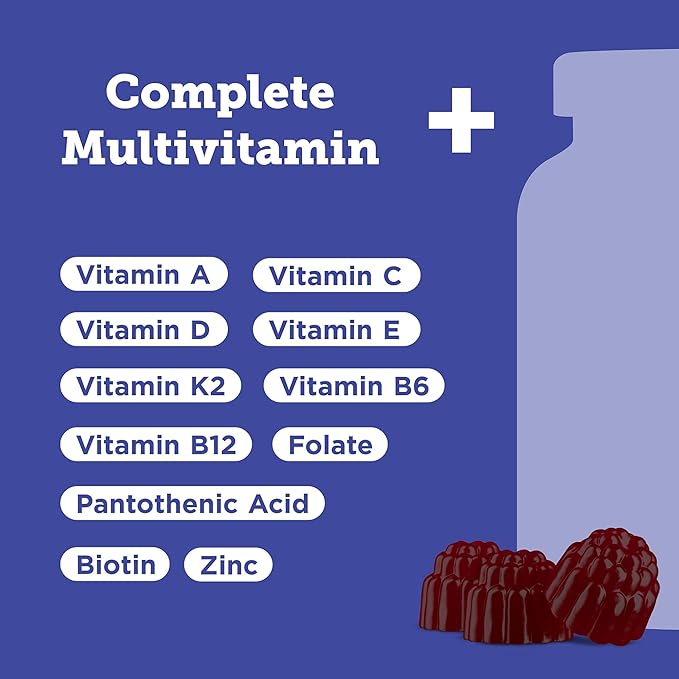 Hyland's Kids Multivitamin + Superfoods Boost, Sugar Free Natural Strawberry Flavored Gummies with Fruits & Veggies Blend, 60ct Bottle