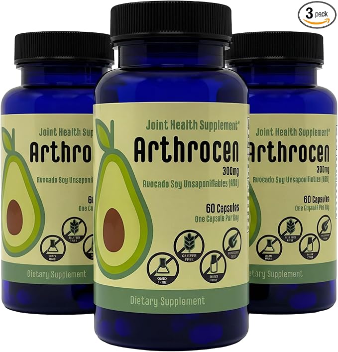 Joint Health Supplement with 300 mg ASU (Avocado Soy Unsaponifiables) – Supports Joint Mobility & Cartilage – Plant-Based Daily Joint Support – Non-GMO, Gluten & Dairy Free – 180-Day Supply