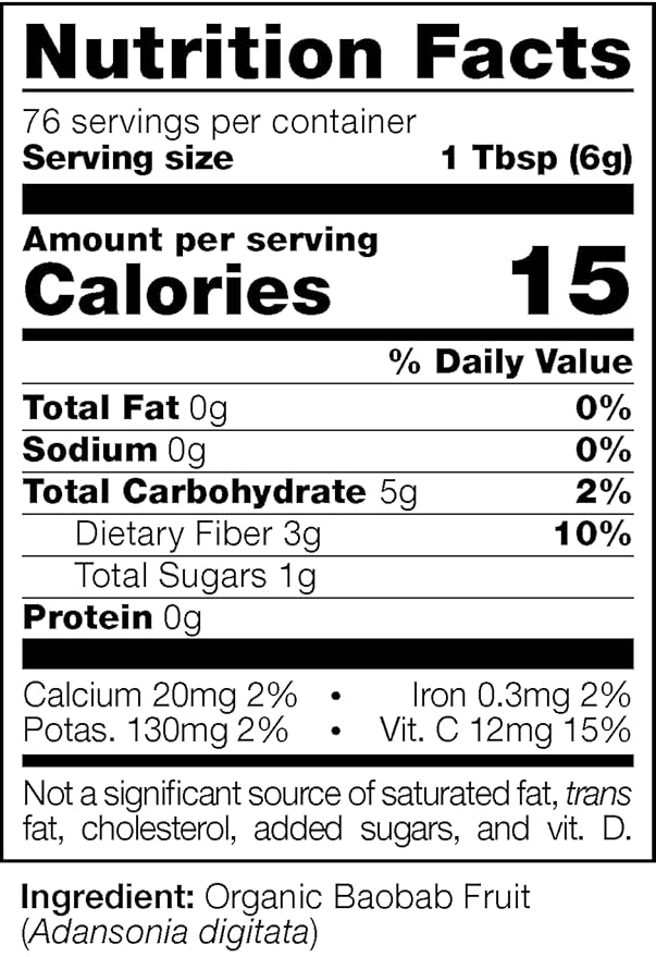 Baobab Fruit - 16 oz Powder