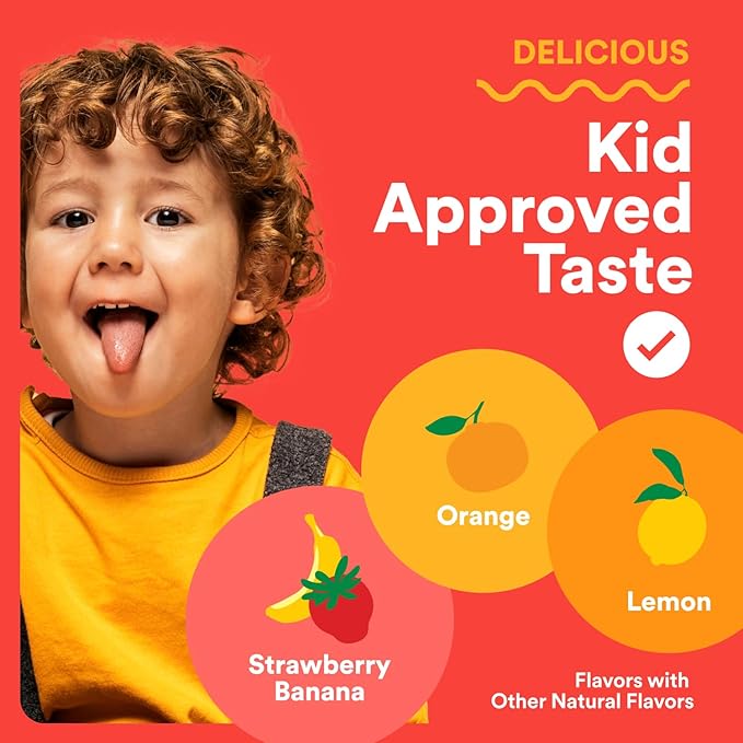 SmartyPants Kids Multivitamin Gummies - Improved Formula: Omega 3 (DHA/EPA), Vitamins D3, C, B12, B6, Vitamin A, K & Zinc, Gluten Free, Three Fruit Flavors, 80 Count (40 Day Supply)