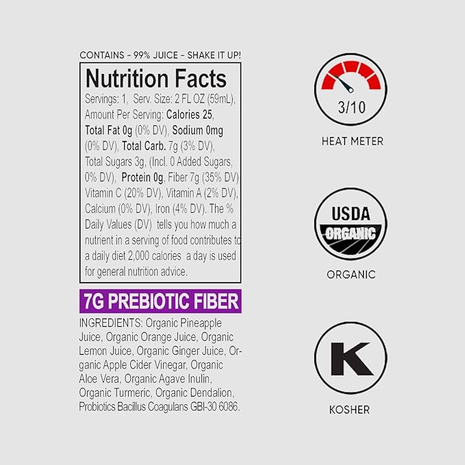 +GNGR Gut Health Booster – Prebiotic and Probiotic for Women & Men - Digestive Health, Immune Support, Bloating & Constipation Relief | Organic Ginger Shot with Apple Cider Vinegar 2 fl oz (12-Pack)